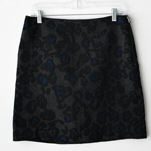 ANN TAYLOR Black & Navy  Pencil Skirt with Side Zipper - Size 6